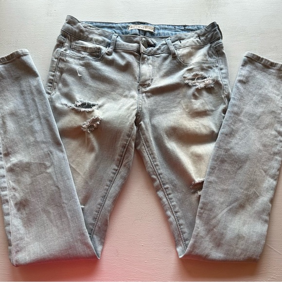 5/$15 📚 Bullhead Black Denim Legging Distressed Light Wash Size 7 - Picture 8 of 14
